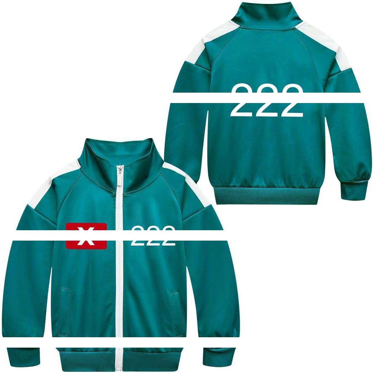 Yidasloox Kids Green Tracksuit Cosplay Outfit