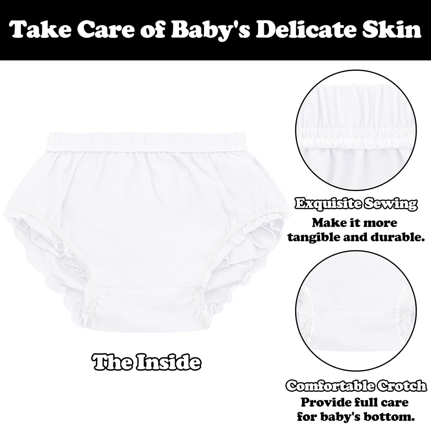 Sarfel Diaper Covers for Girls Cotton Bloomers