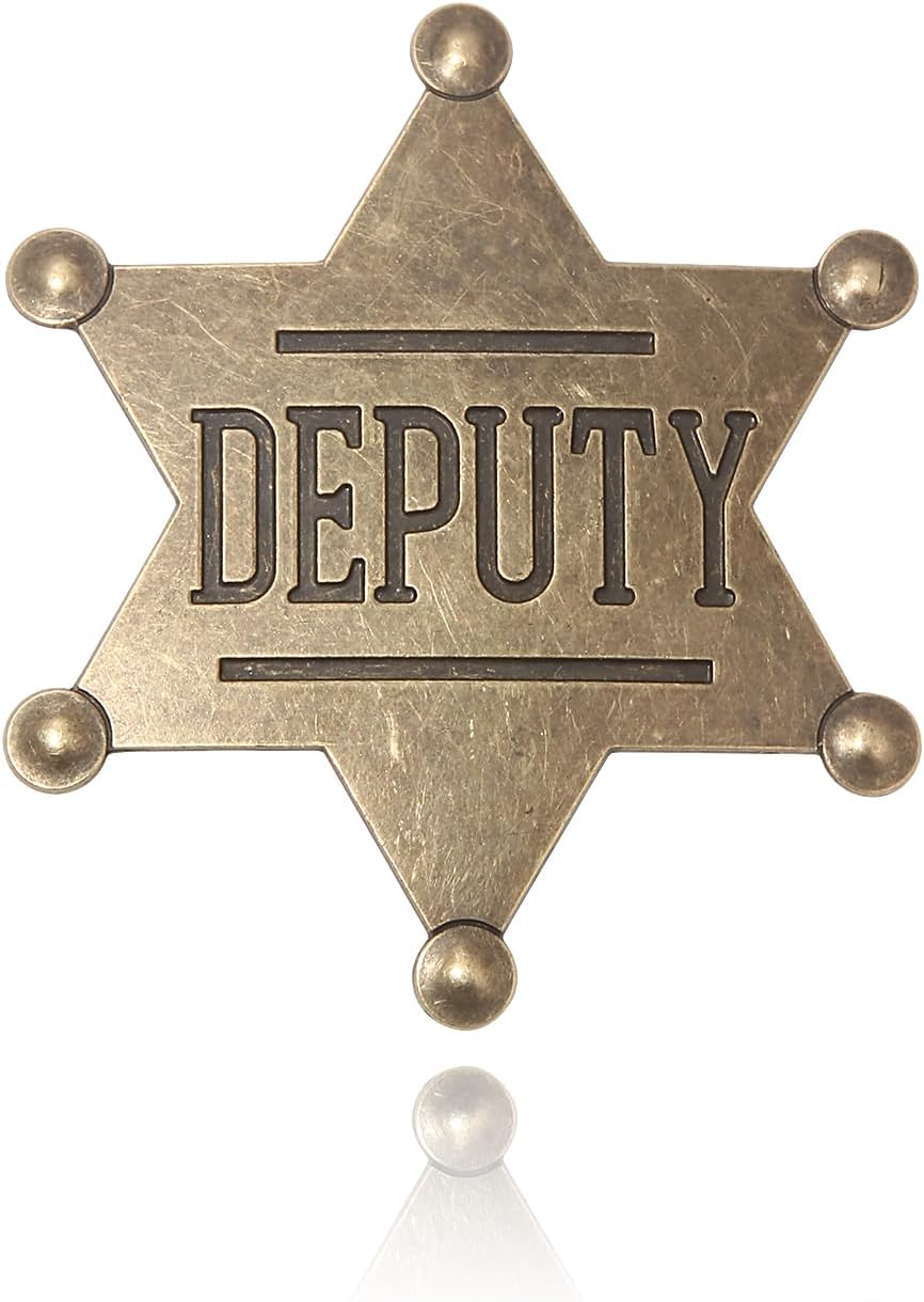 Vintage Sheriff Badge - Western Cop Star Gift