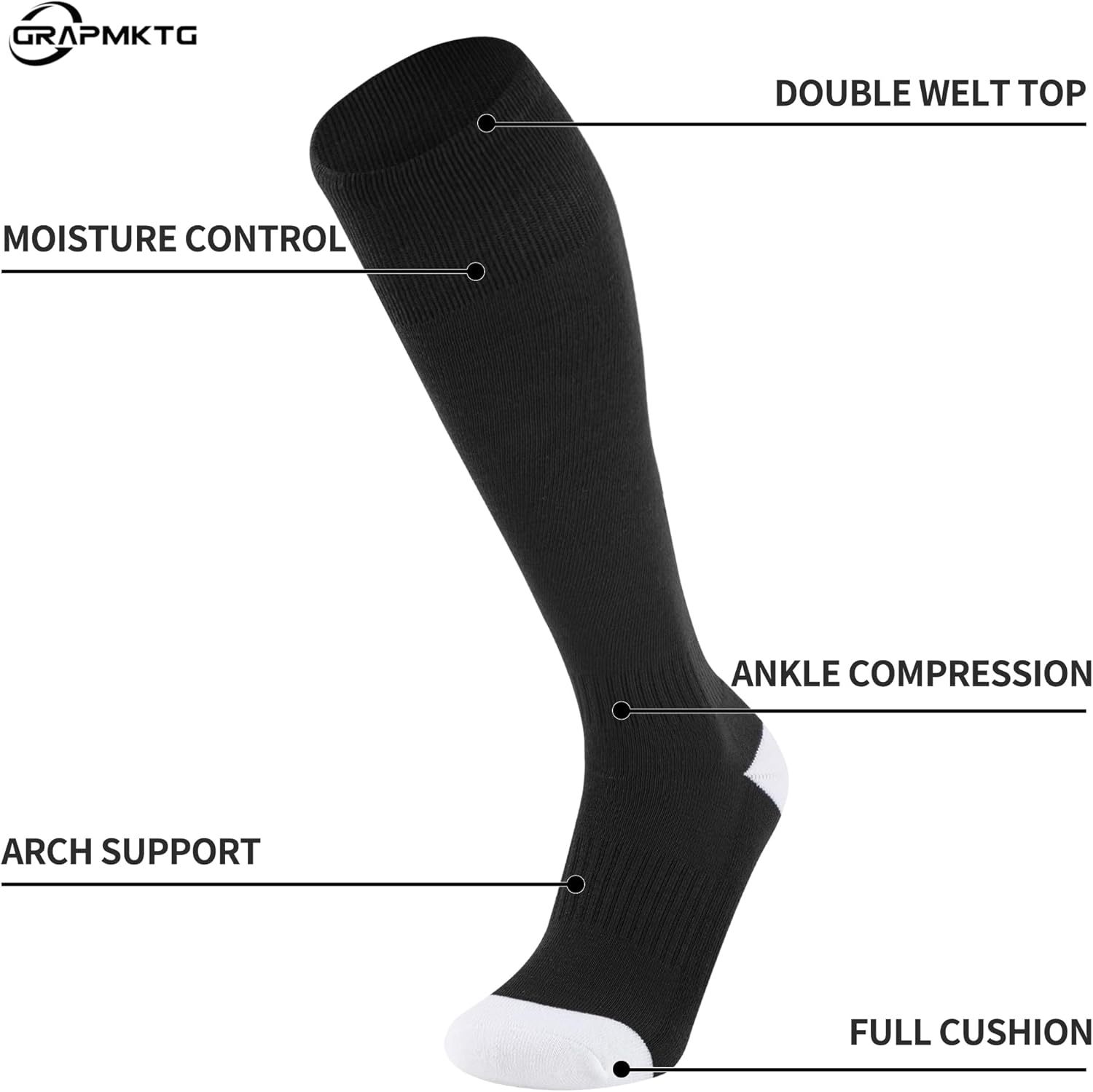 3 Pairs Kids Adults Soccer Football Socks