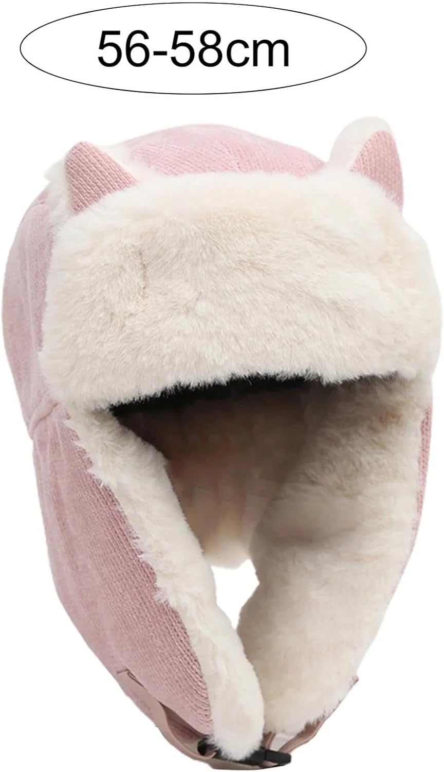 Thick Winter Trapper Hat with Earflaps for Men Women