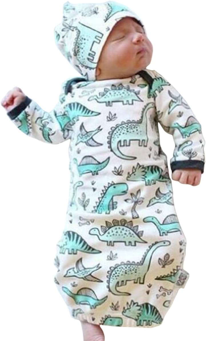 COLOOM Baby Dinosaur Pajamas Newborn Sleepers Perfect