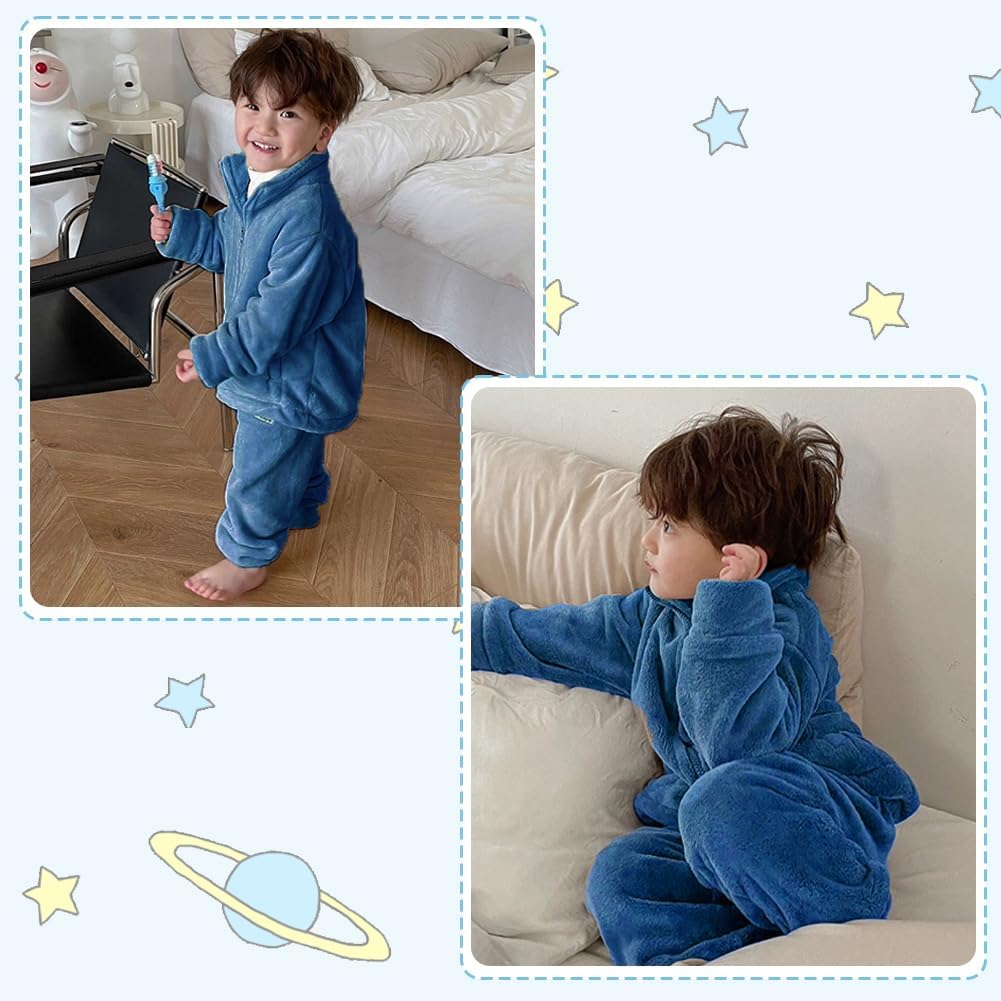 UVIPC Toddler Bear Fleece Set Winter Pullover Pants 2PCS Fluffy Cozy