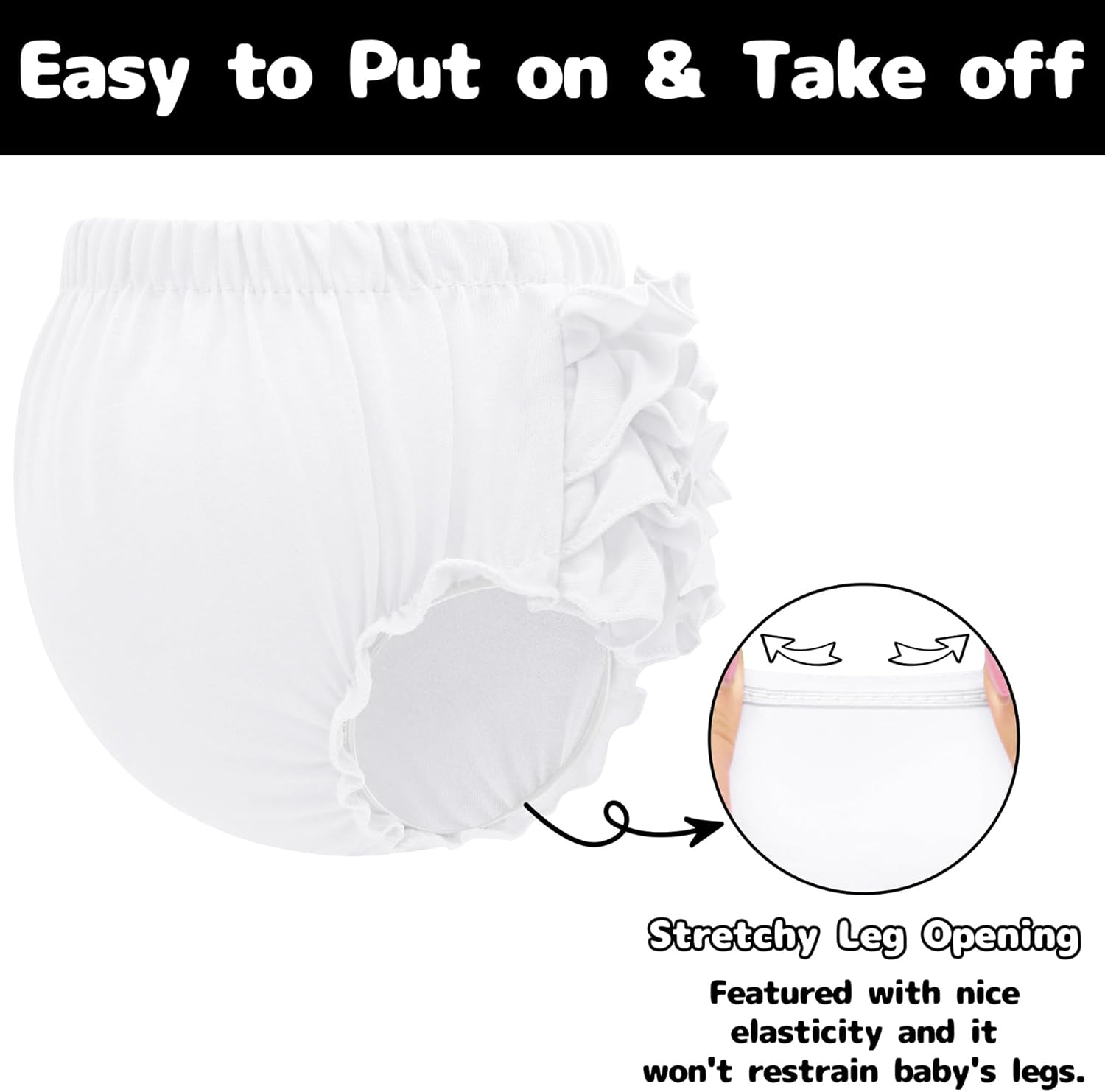 Perfect Diaper Covers for Babies - Olreco Ruffle Bloomers for Girls