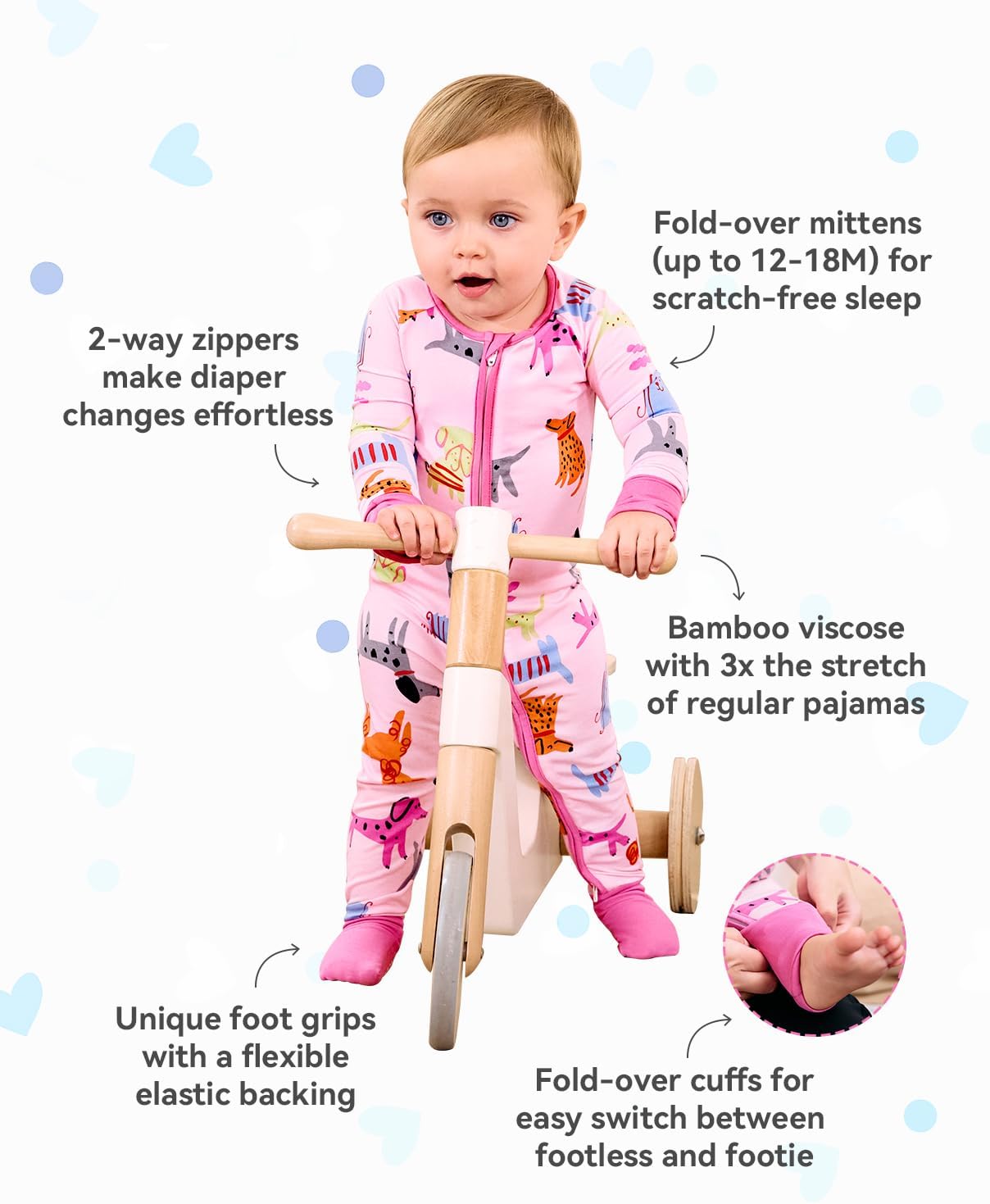 Bamboo Viscose Pajamas for Boys Girls 0-24 Months