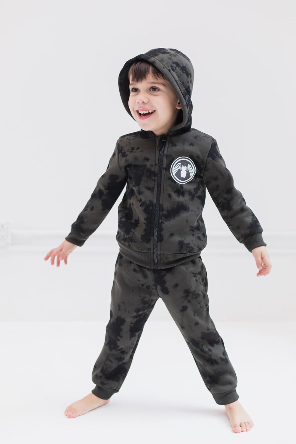 Marvel Avengers Spider-Man Little Boys Zip Up Fleece Set