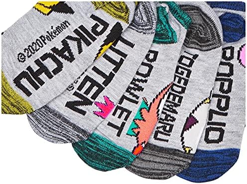 Pokemon Boys No-Show Socks 5-Pack