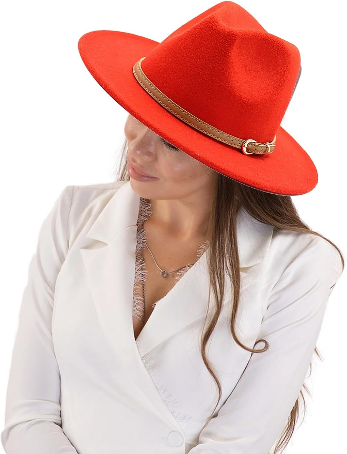 Premium Retro Fedoras for Women - Wide Brim Summer Protection Comfort