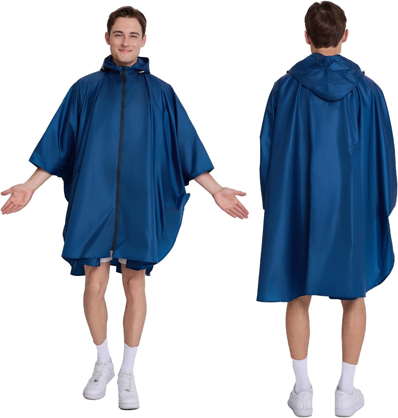Portable Mens Unisex Raincoat with Waterproof Protection