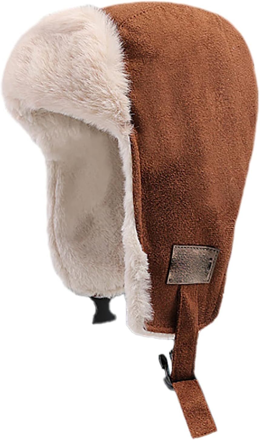 Warm Stylish Winter Trapper Hat Knit Cap for Men Women