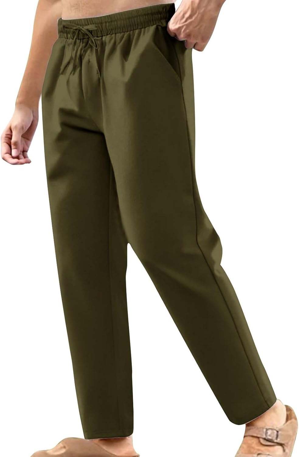 Mens Lightweight Cotton Linen Pants