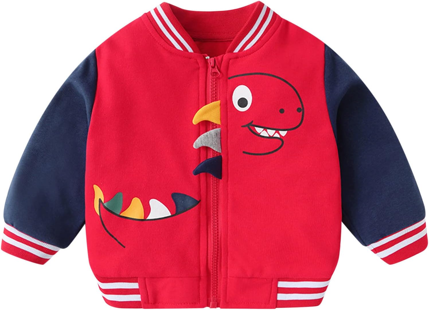 Dinosaur Pattern Toddler Boys Winter Coat Soft Padding Genshin-Inspired Fun