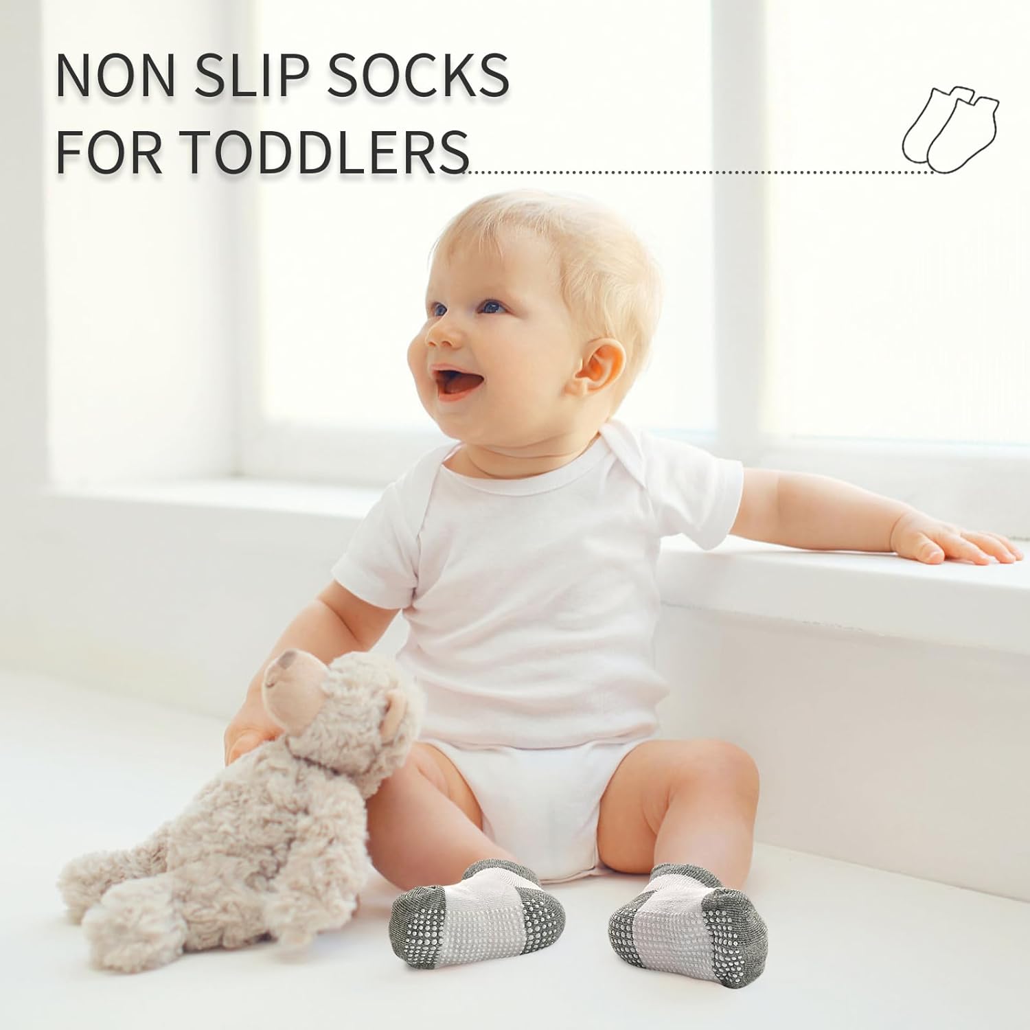 SkiBeaut Baby Socks Grip-A-Comfort Fit