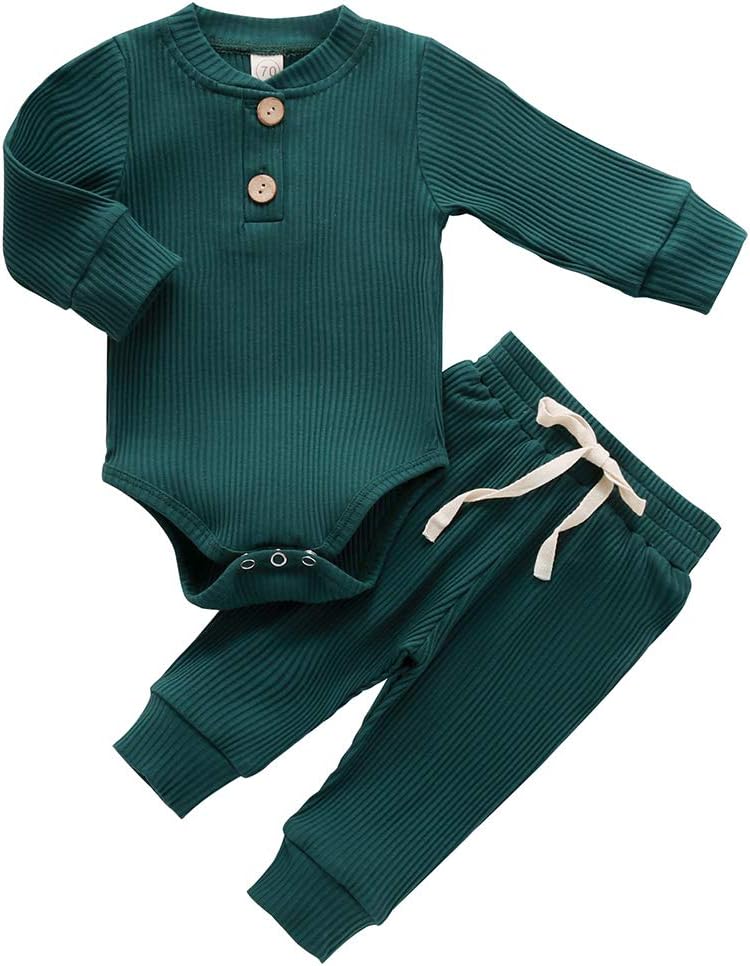 MABABY Baby Romper Set Fall Winter Knitted Cotton