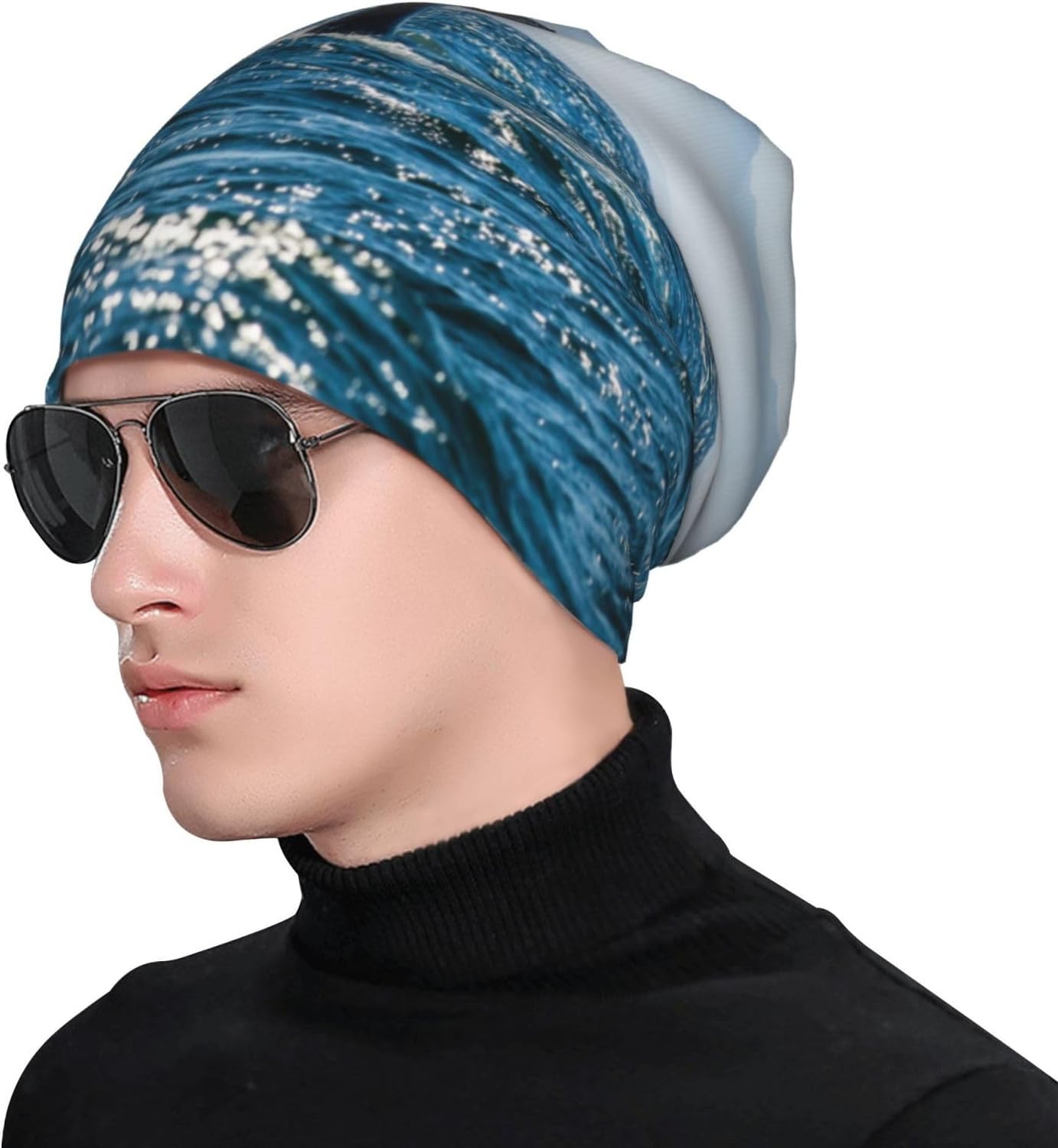 Unisex Knit Beanie Hat with Cuff - Windproof Winter Cap for Men Women