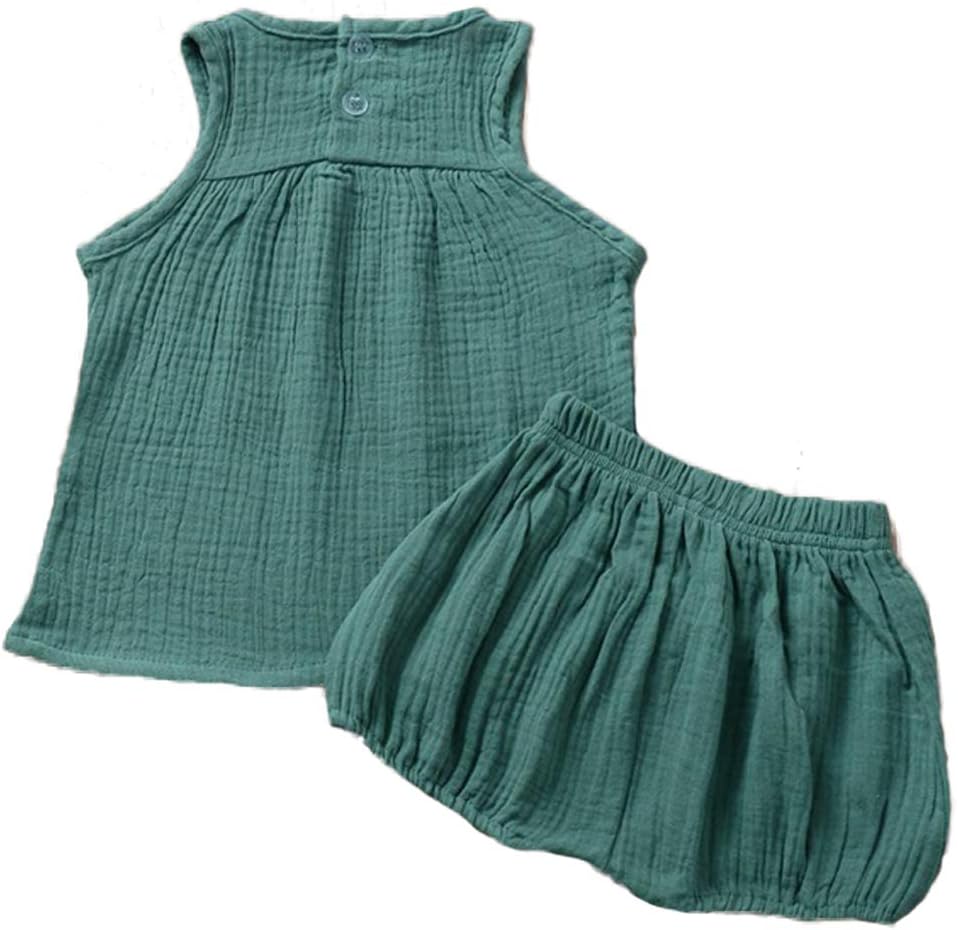 Summer Cotton Tank Shorts Set for Kids