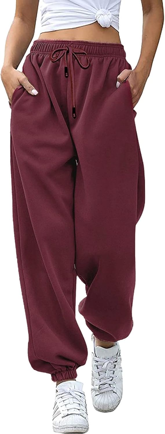Girls High-Waisted Jogger Pants with Pockets