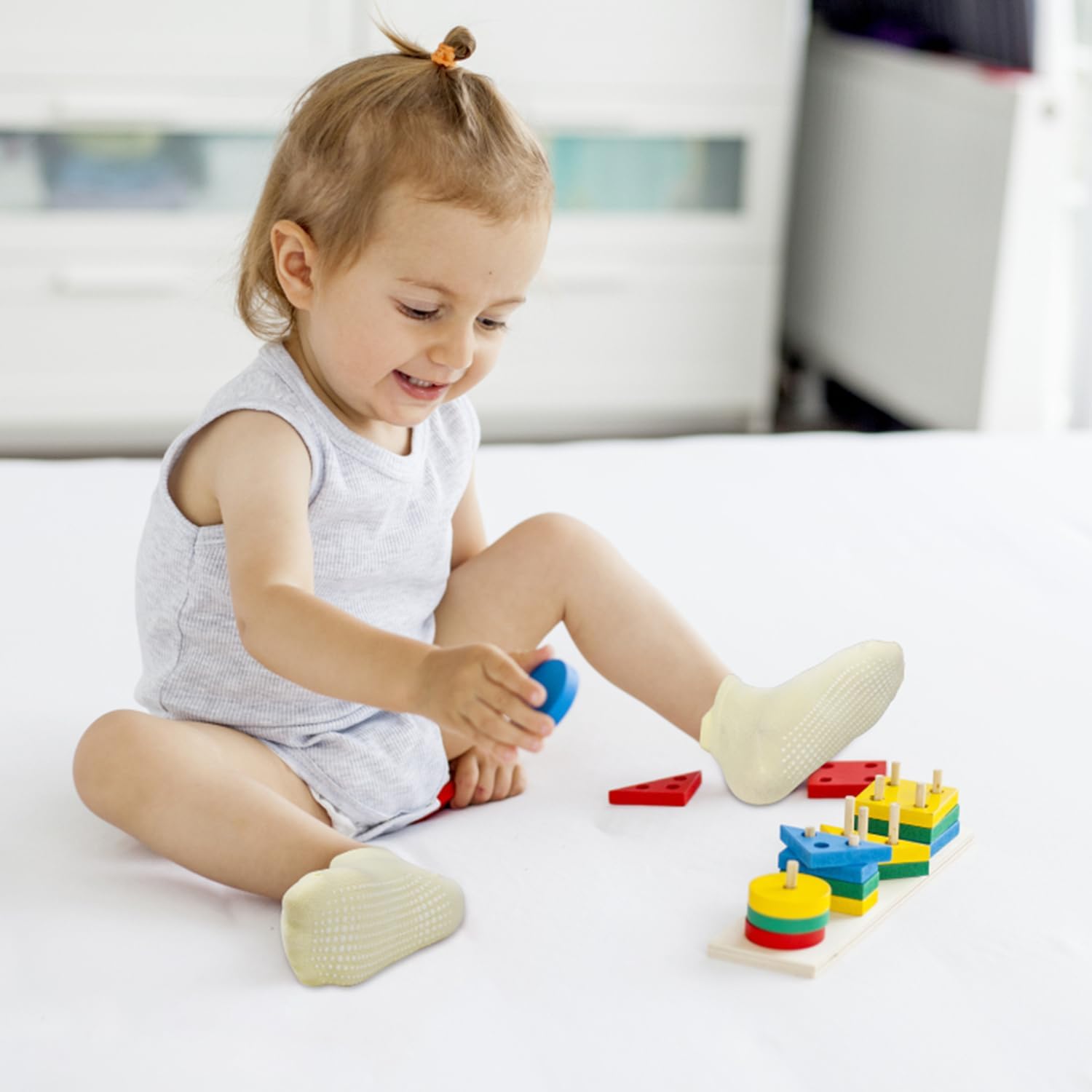 SkiBeaut Toddler Non-Slip Socks - Anti-Slip Easy to Wear