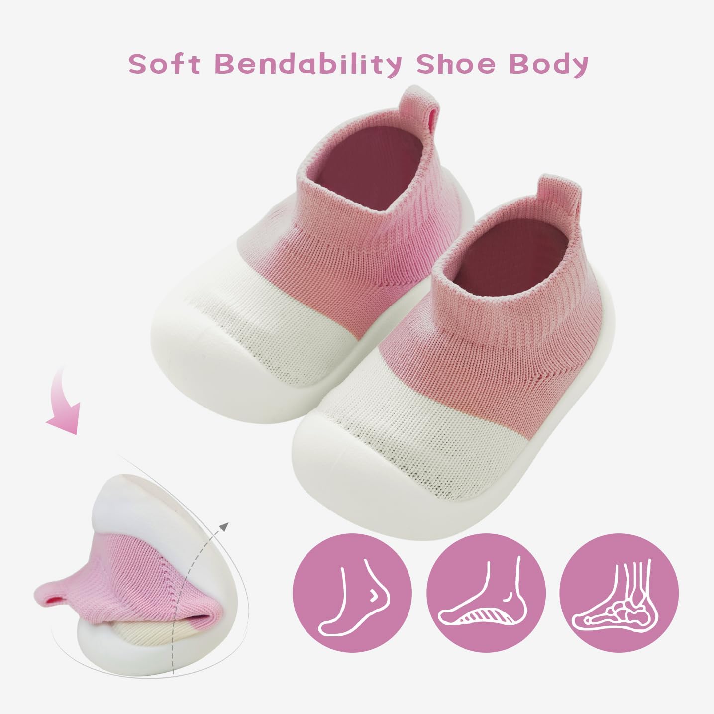 Uinsex Infant First Walking Shoes Soft Ruble Sole for Baby