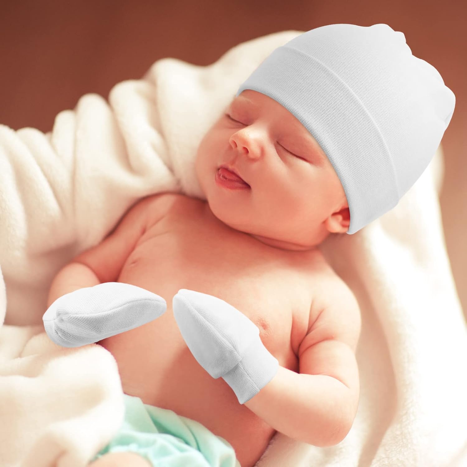 DRESHOW BQUBO Baby Hats and Mittens