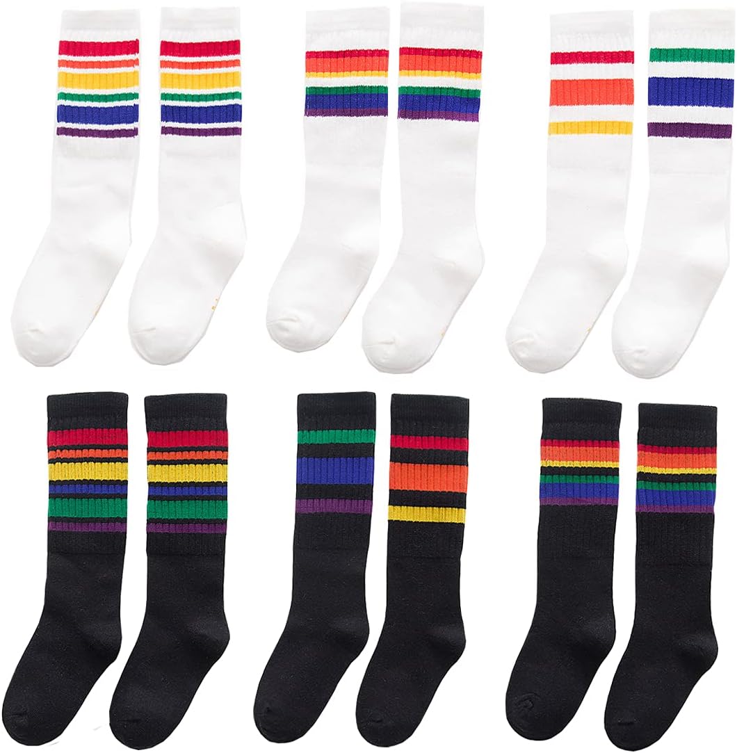 Xiyadun Unisex Toddler Child Cotton Knee High Socks 1-9 Years