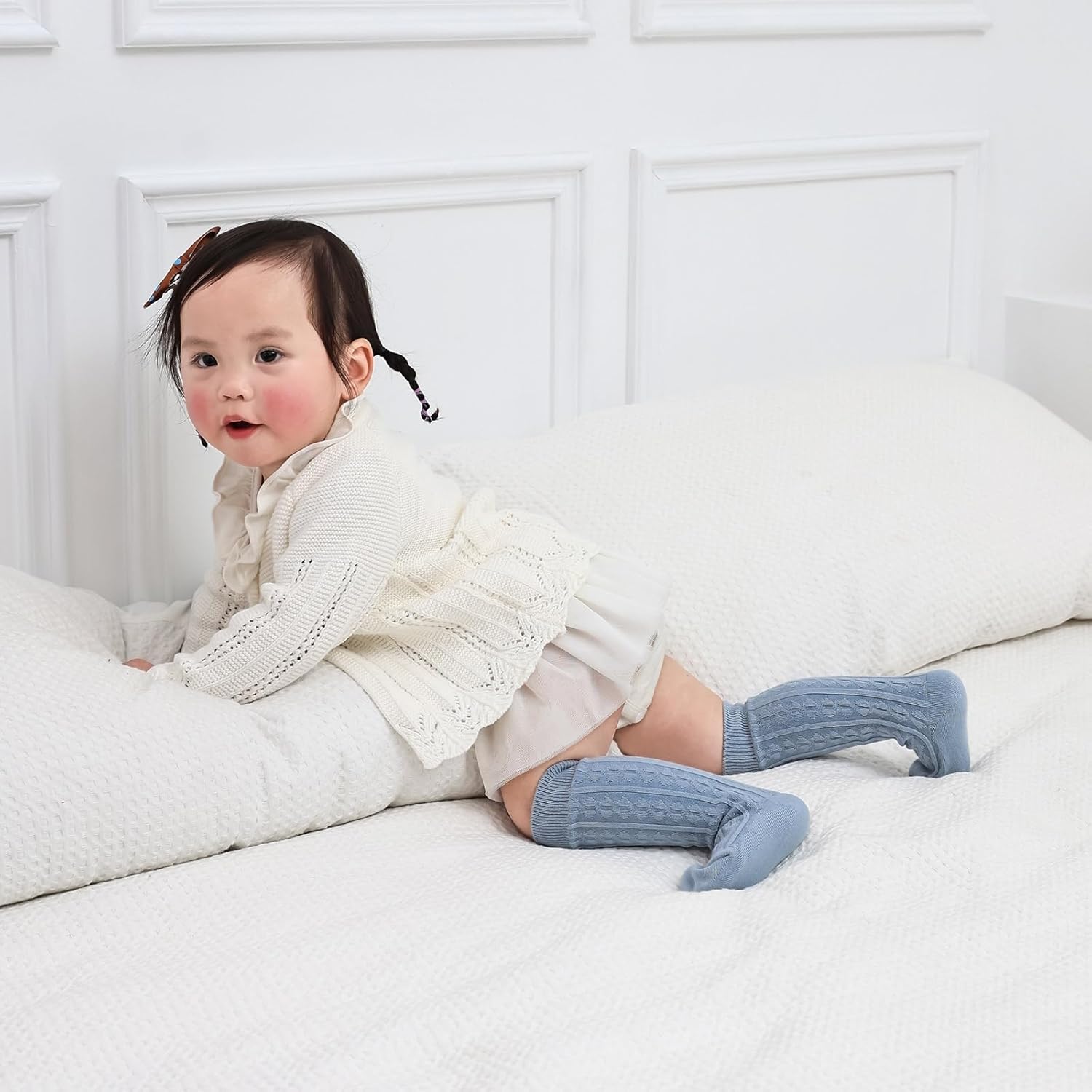 5 Pairs Cute Long Socks for ToddlerGirls