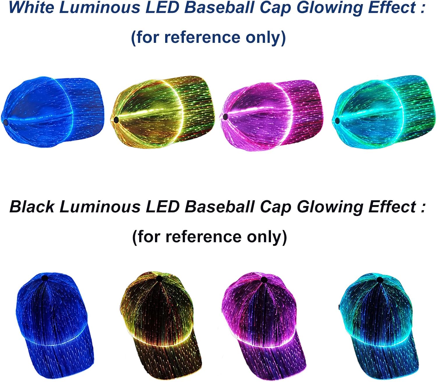 Light Up LED Baseball Cap - Glow-in-the-Dark Party Hat