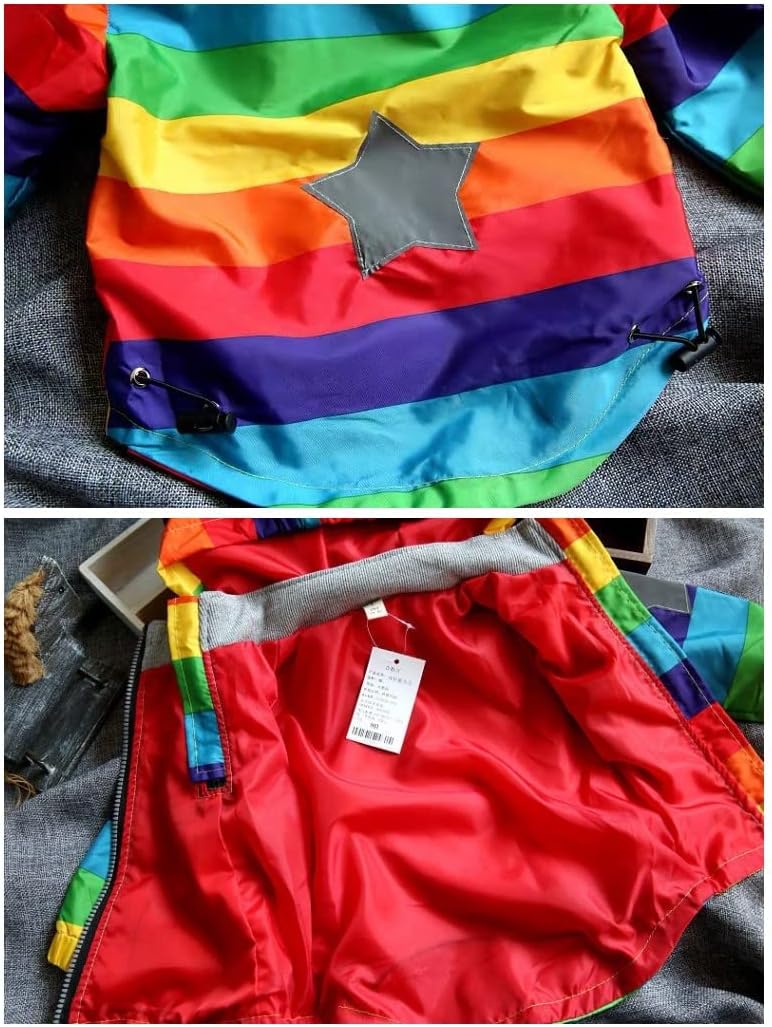 FABRST Toddler Rainbow Windbreaker
