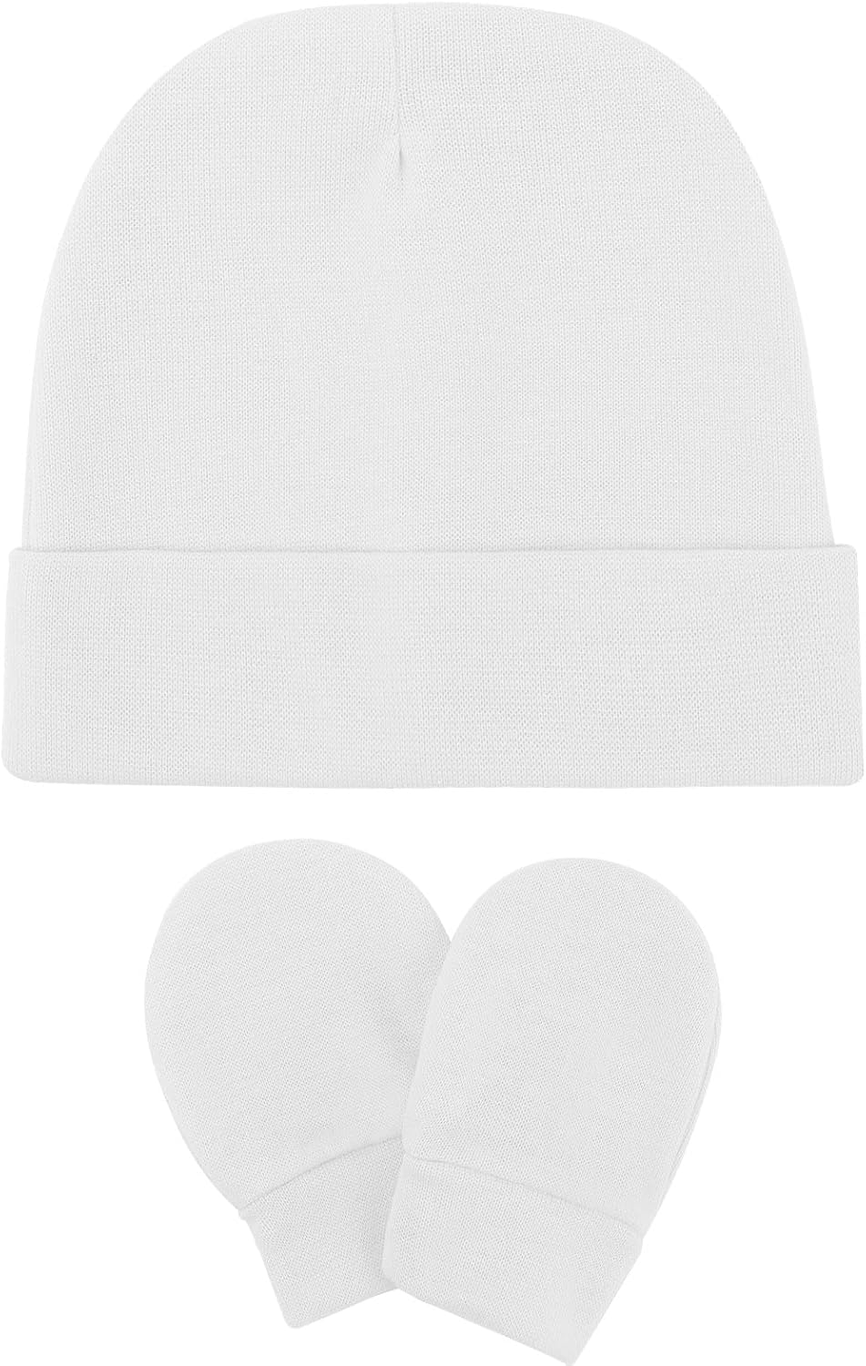 Perfect Fit for Newborns AQOKKA Baby Hats Mittens Set