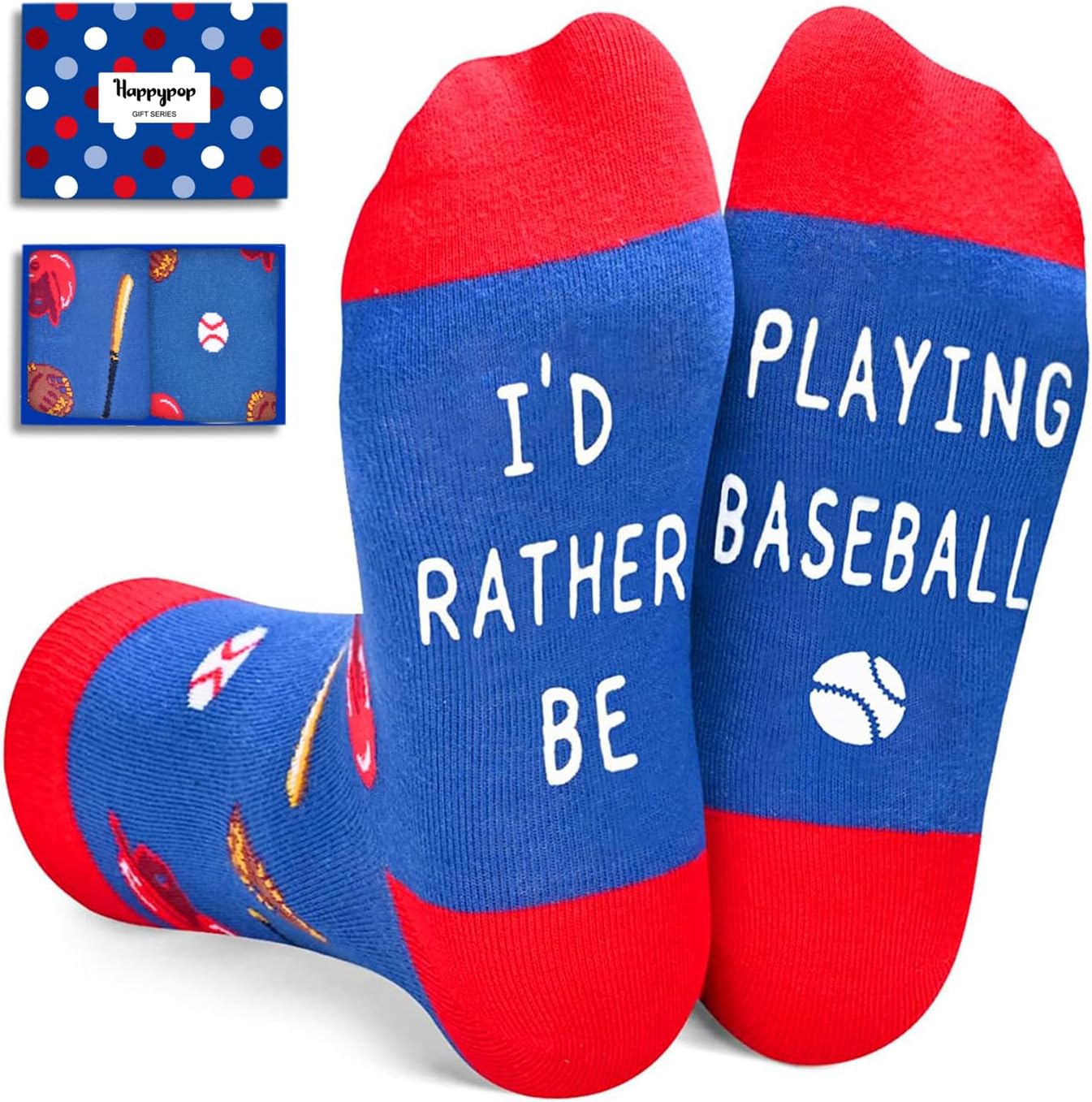 HAPPYPOP Boys BaseballSoccerSports Socks Gift - Messages Cool Hidden Fun