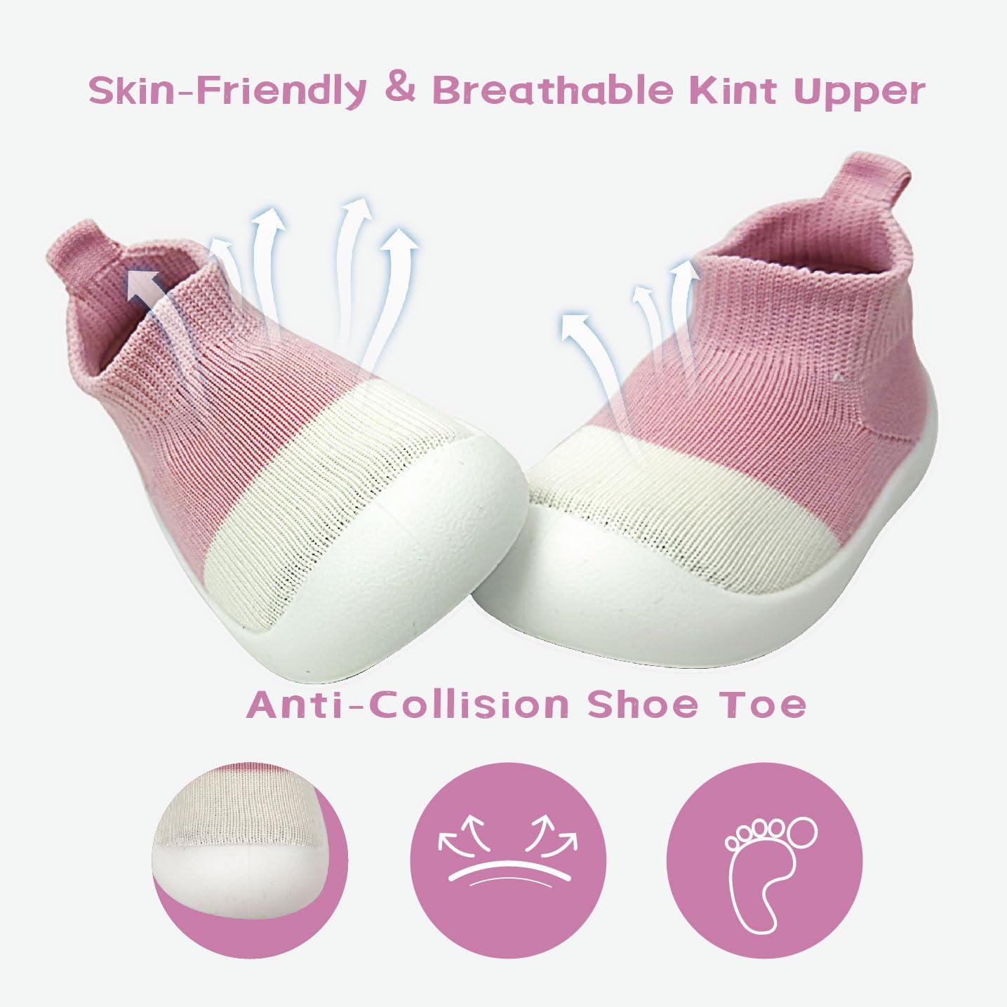 Uinsex Infant First Walking Shoes Soft Ruble Sole for Baby