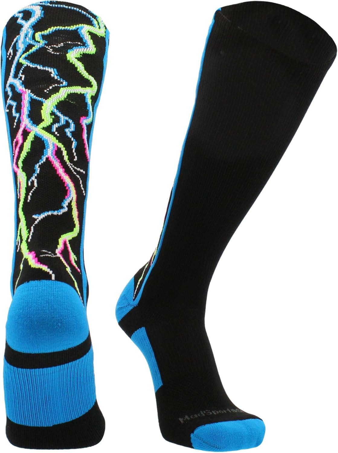 Crazy Socks with Lightning Bolts Electric Storm for Men