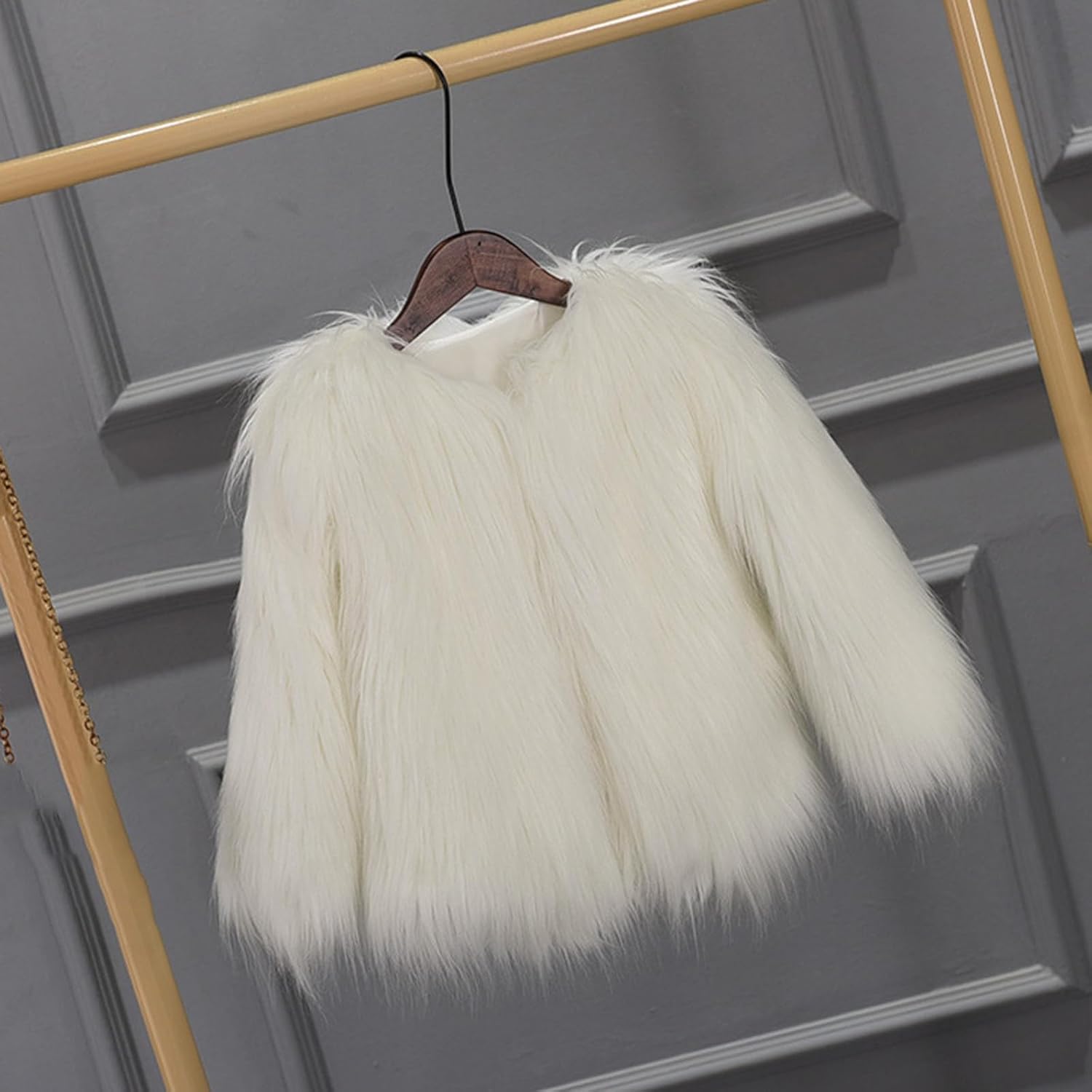 Mercatoo Girls Faux-Fu Jacket