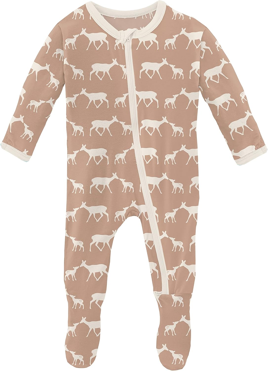 KicKee Print Footies with Zipper