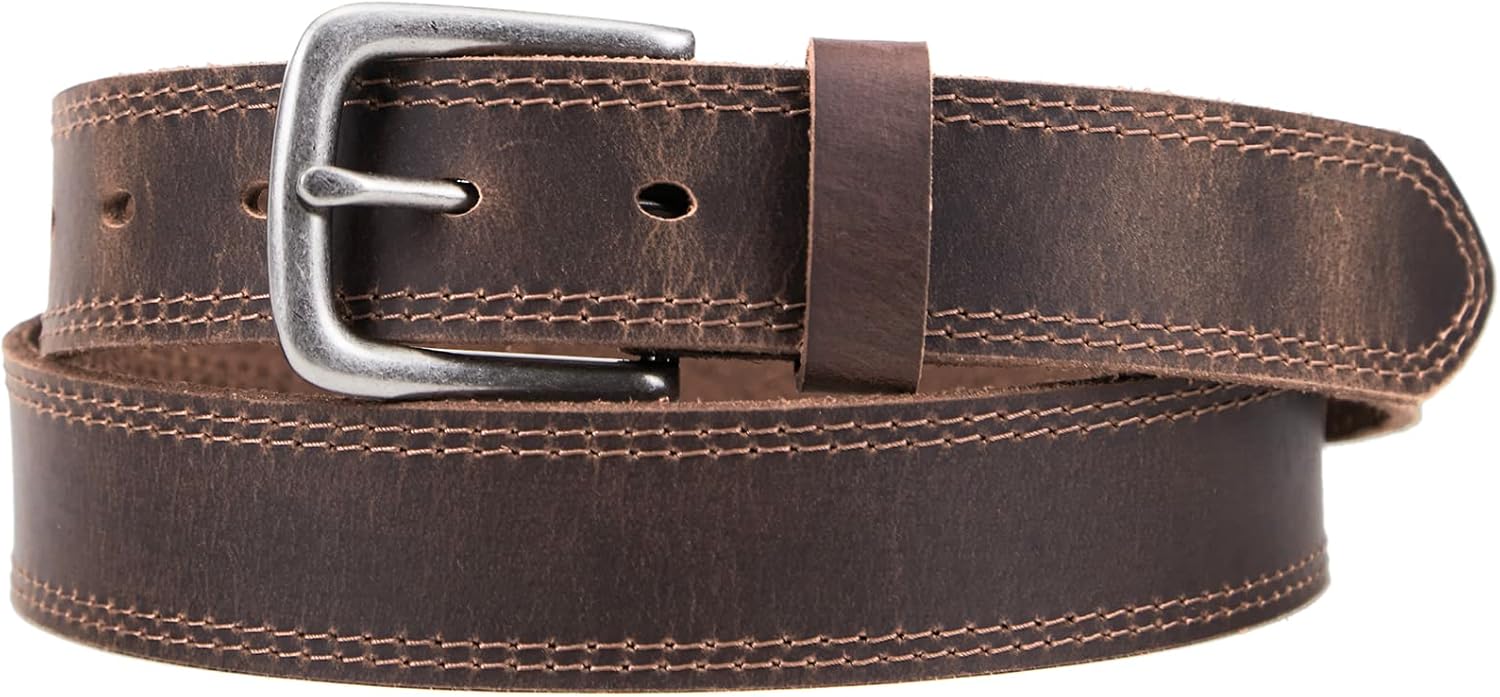 VATAN Mens Genuine Leather Everyday Jean Belt with Gift Box
