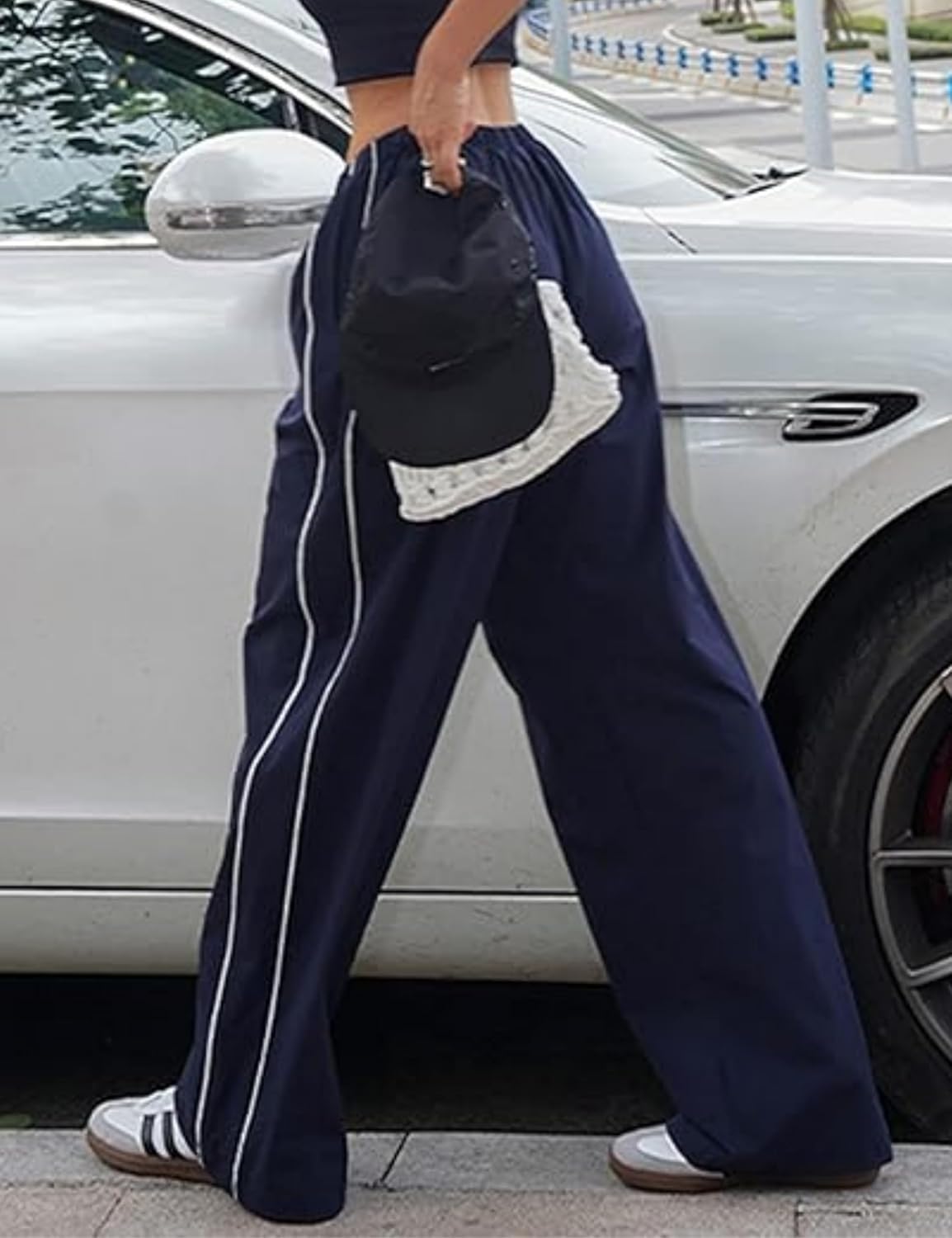 Shebote Womens Y2K Parachute Wide Leg Sweatpants 1