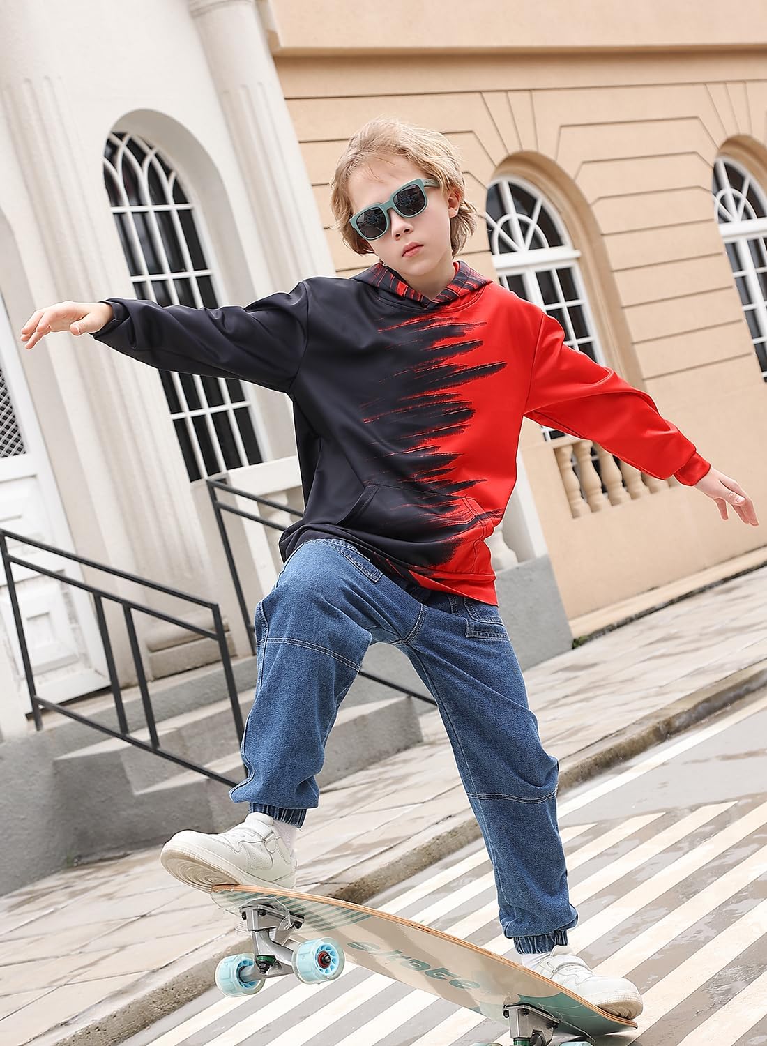Uidezone Boys 3D Graphic Pullover for Kids 6-16