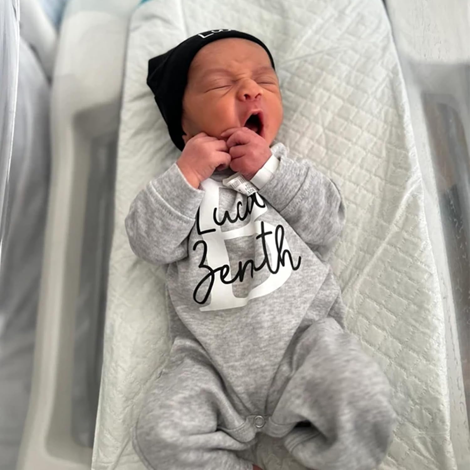 Custom Personalized Newborn Baby Coming Home Outfit with Monogrammed