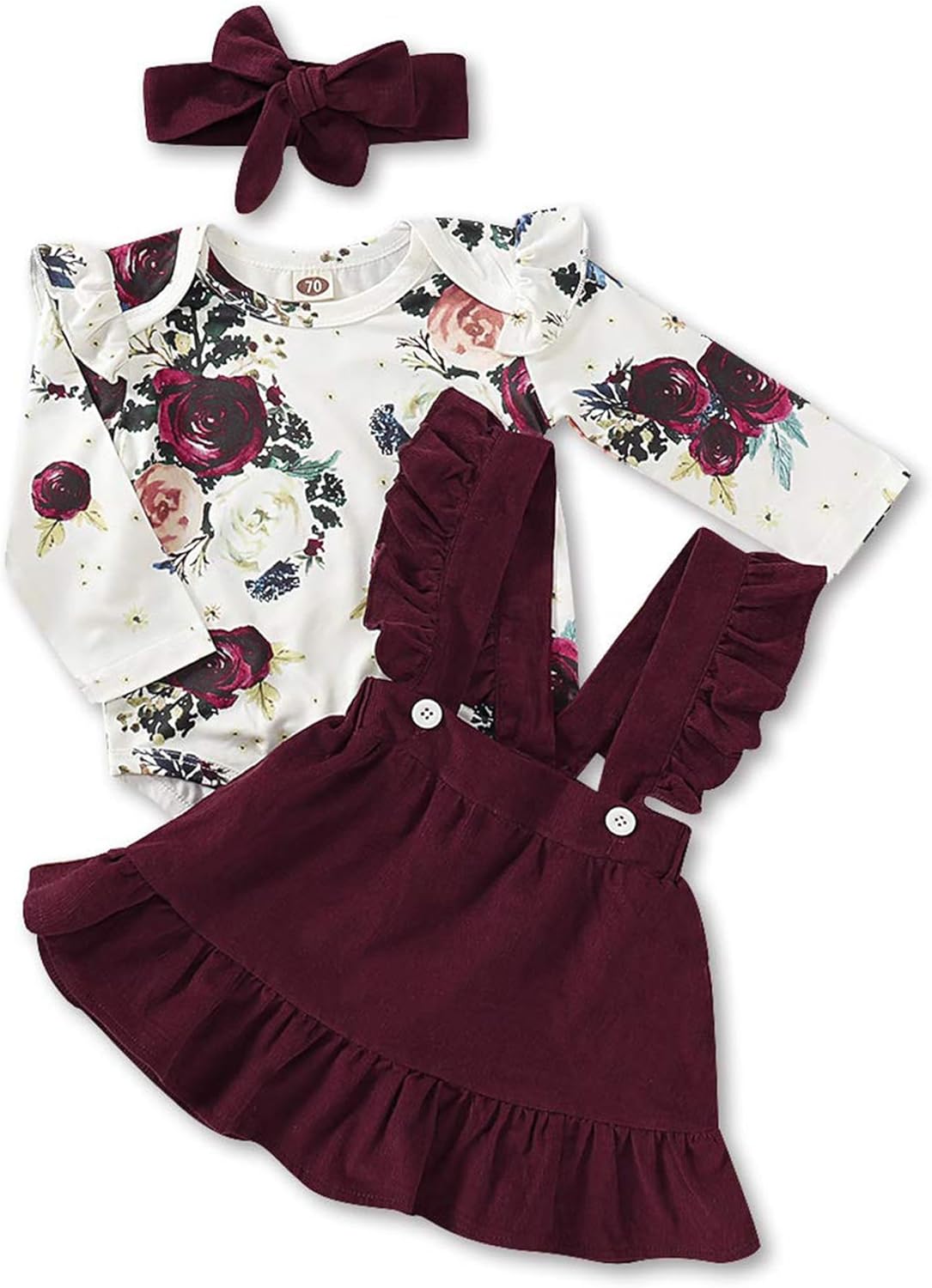 Soft Ruffle Romper Set for Baby Girls