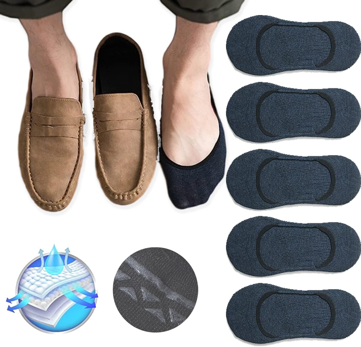CHUNFO No Show Liner Mens Socks