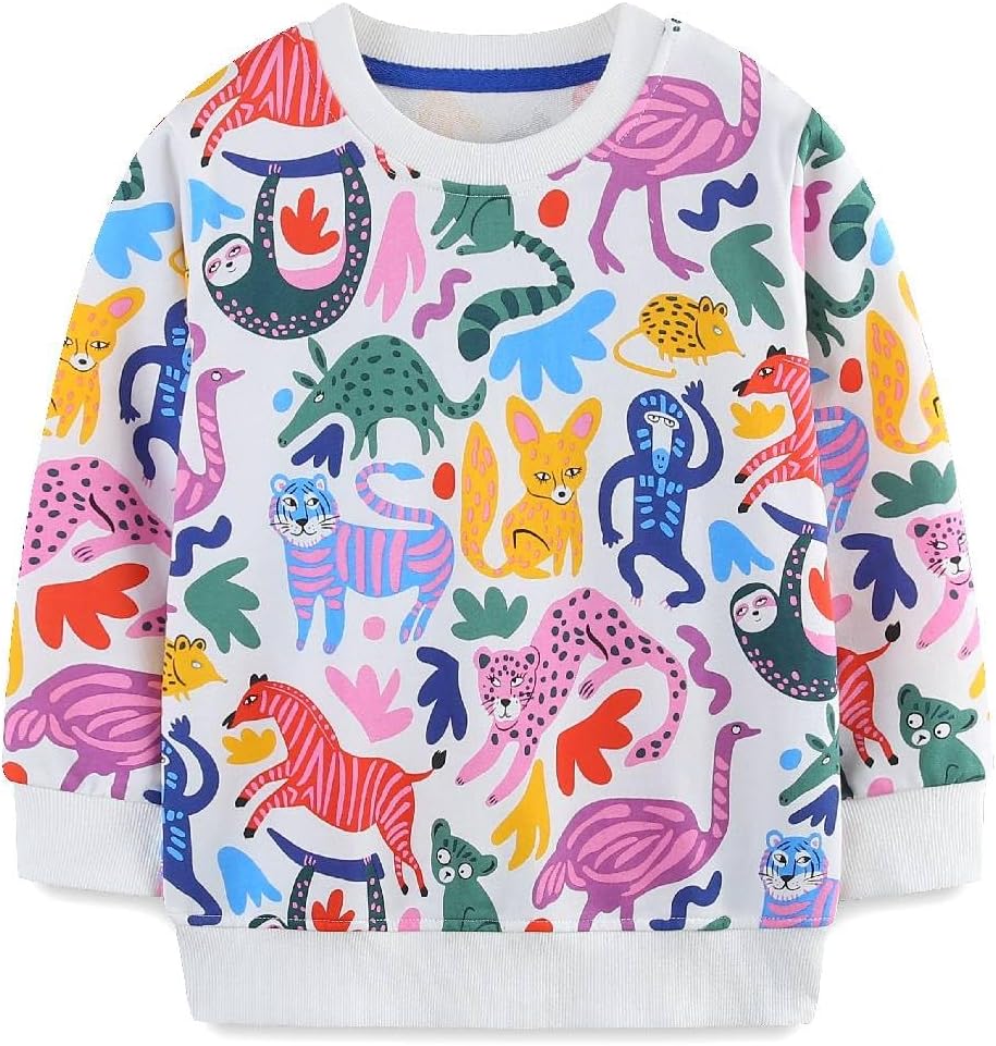 Hileelang Girl Sweatshirts Halloween Christmas Crewneck Long Sleeve Pullover