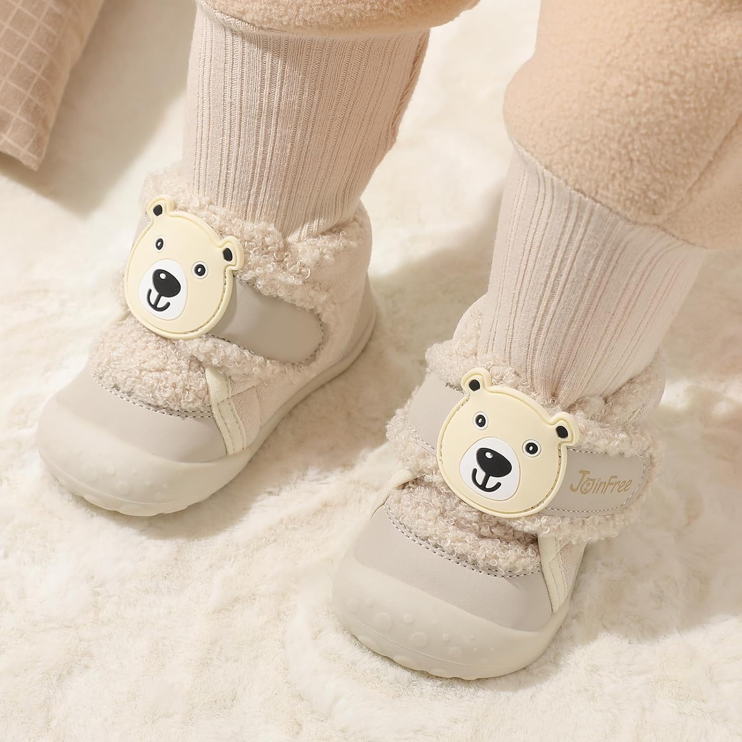 JOINFREE Baby Slippers for Toddler Boys and Girls Cozy Warm Winter Shoes