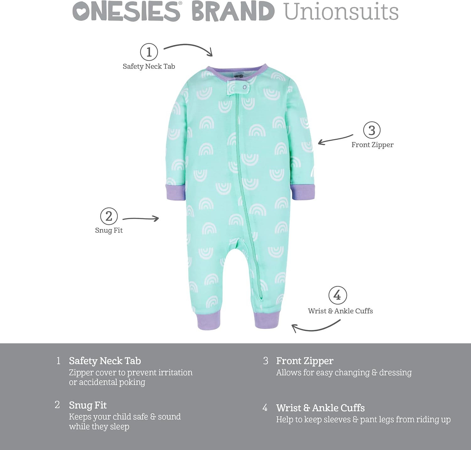 3-Pack Snug Fit Cotton Pajamas for Baby Girls
