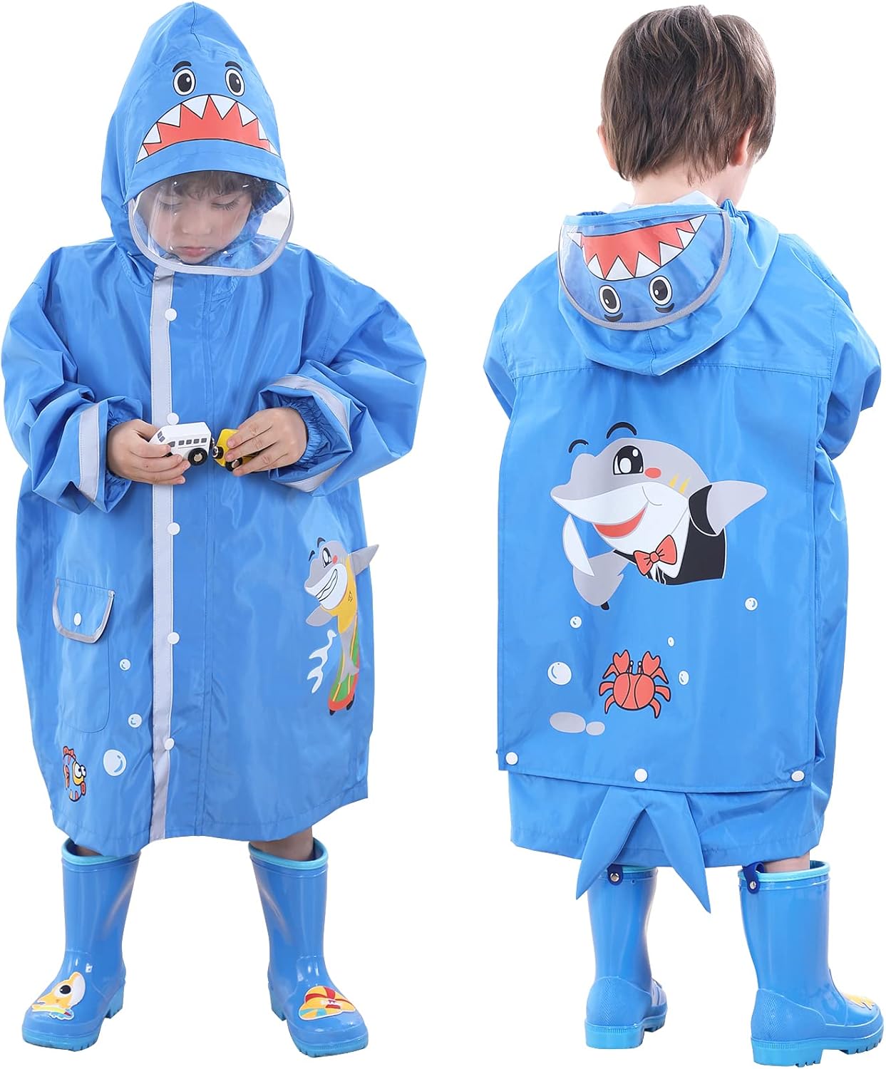 HovkibKids Eco-Friendly Waterproof Rain Jacket for Girls Boys