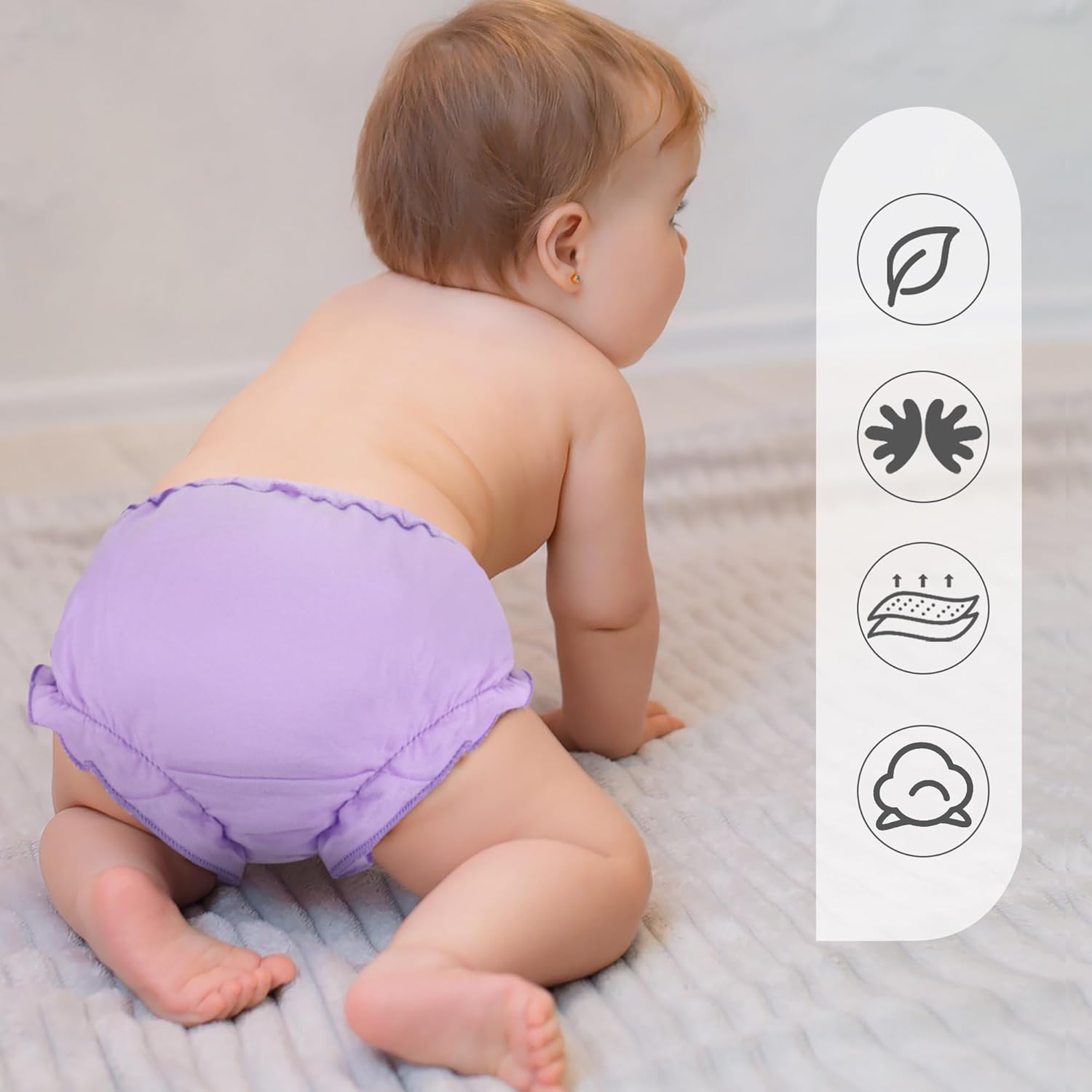 Billion Xin toddler girls 5-pack diaper covers