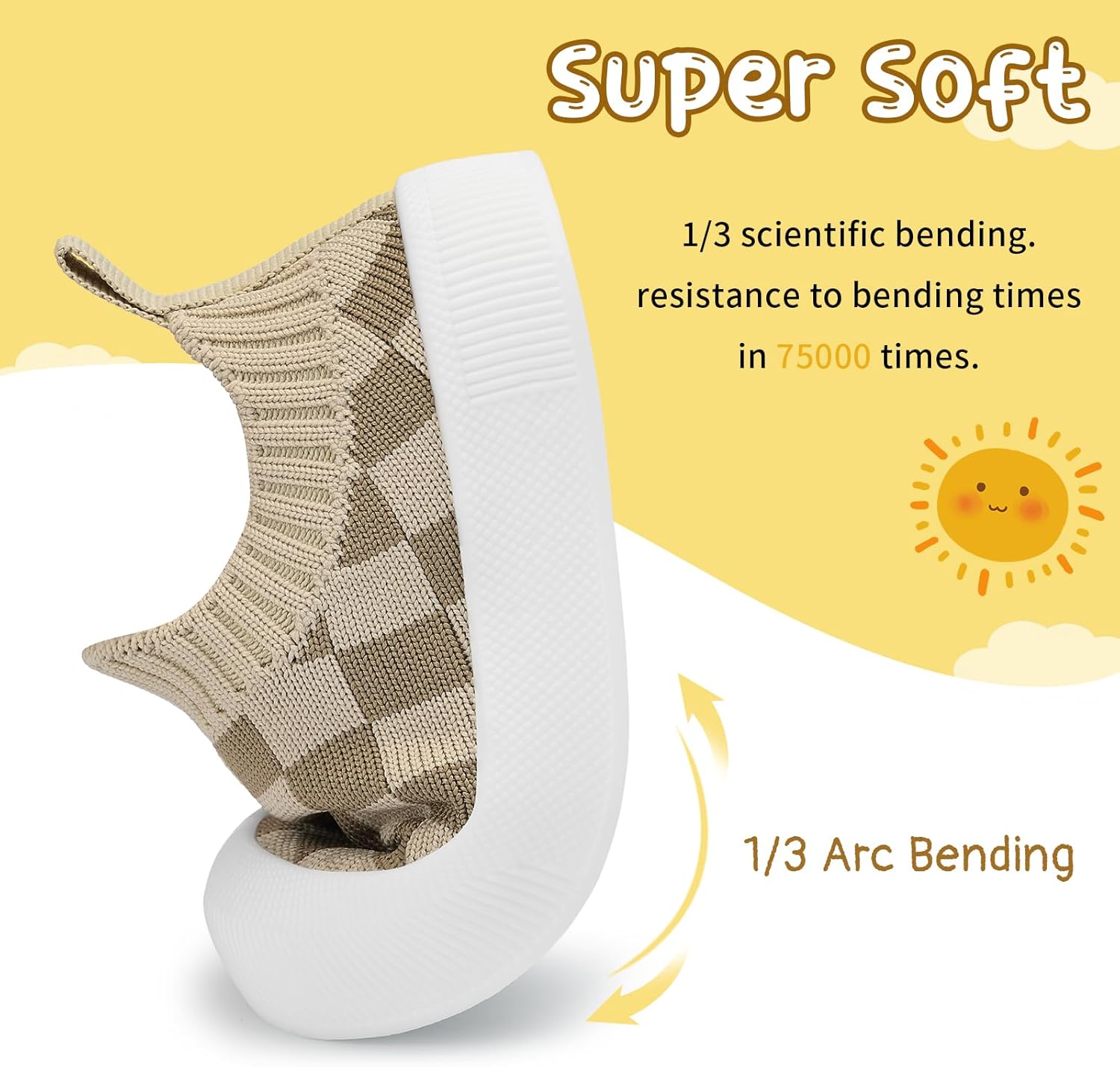 Perfect Lightweight Non-Slip Breathable Socks for Babies 6-36 Months