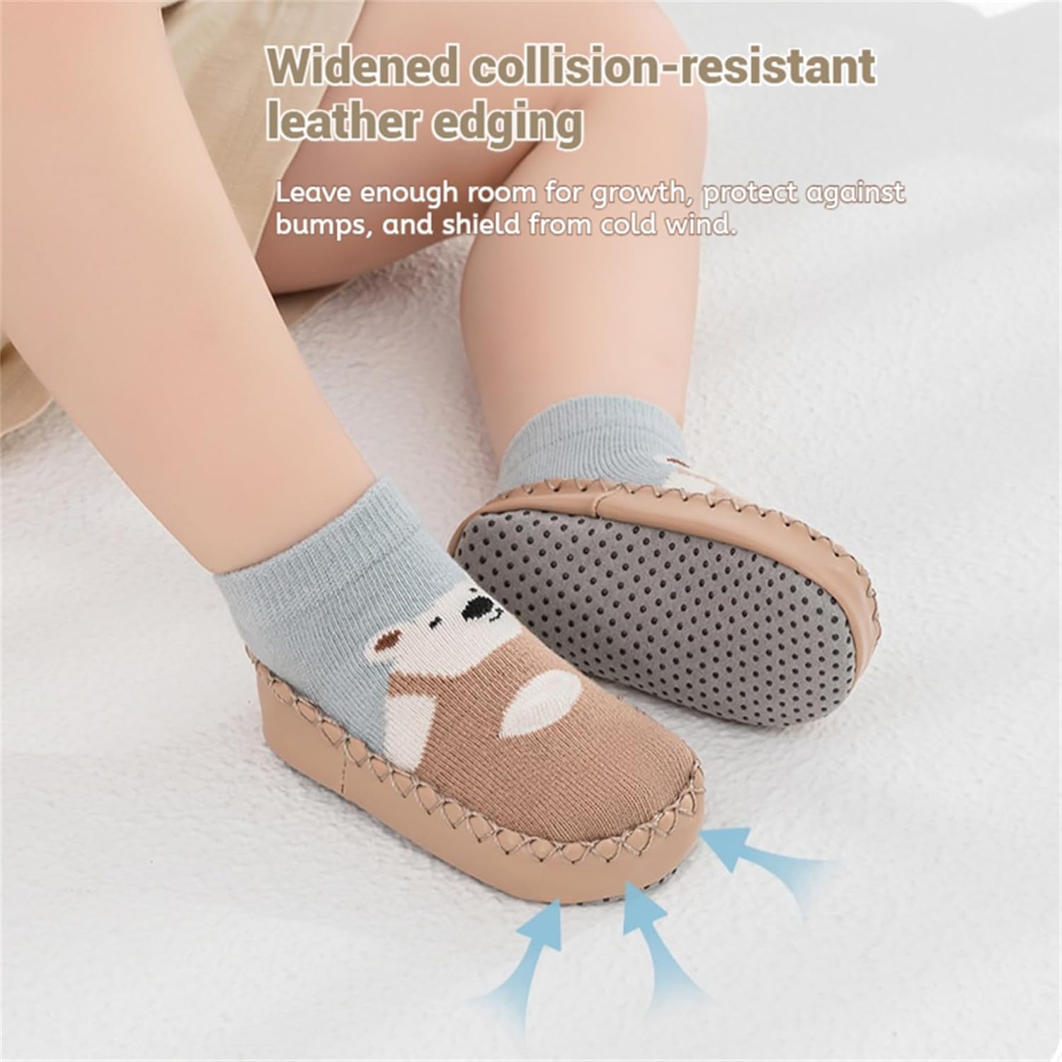 BEHELE Non-Slip Toddler Socks Shoes