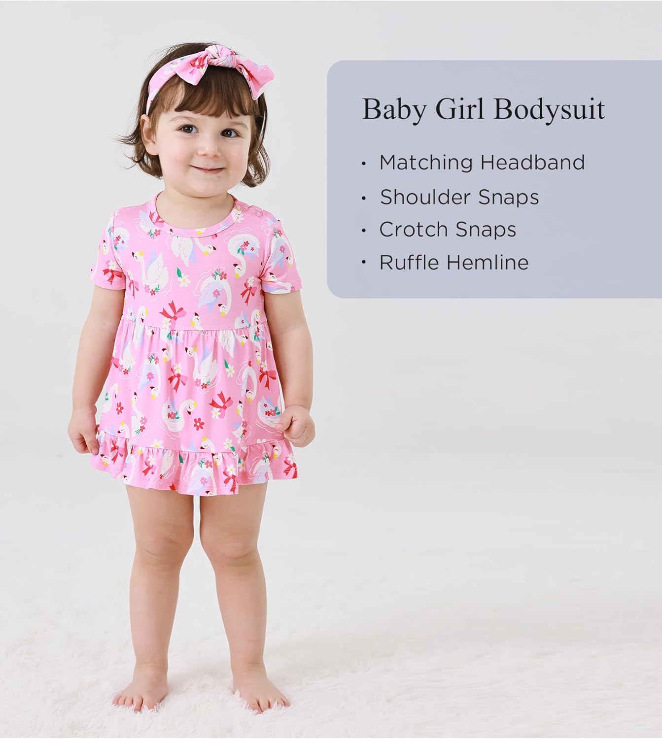 Stylish Summer Baby Girl Bodysuit Dress