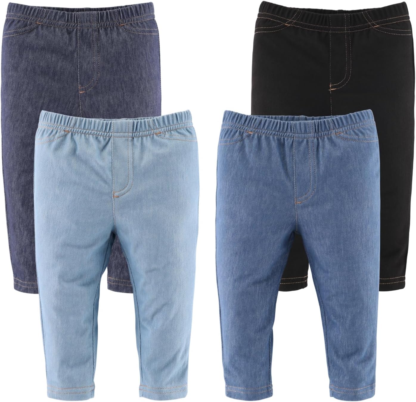 The Peanutshell Baby Jeggings - Stretchy Denim 4 Pack