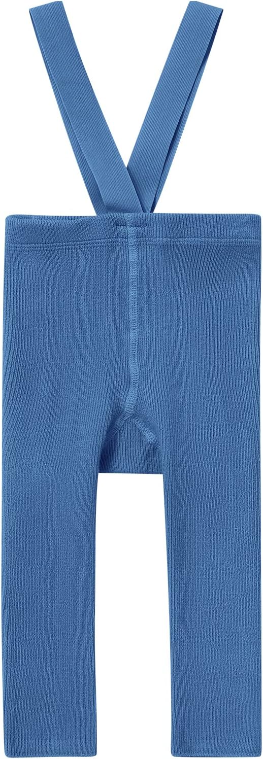 IDOPIP Infant Baby Ribbed Leggings with Suspender Pants Unisex